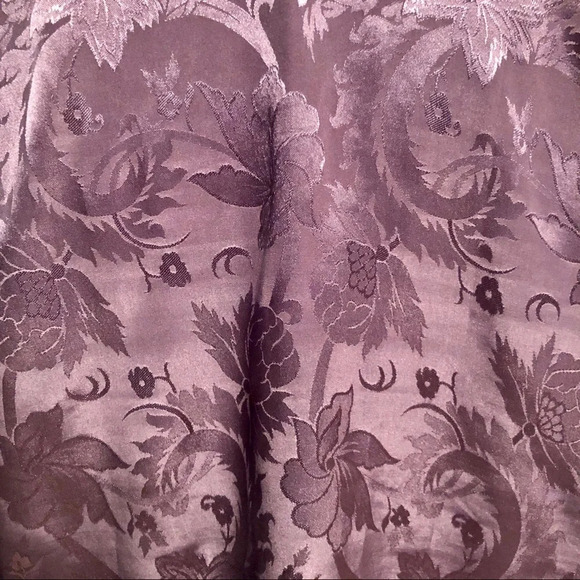 Gold Label Victorias Secret Embossed Floral Damask Print Button Down Nightgown - Picture 7 of 10